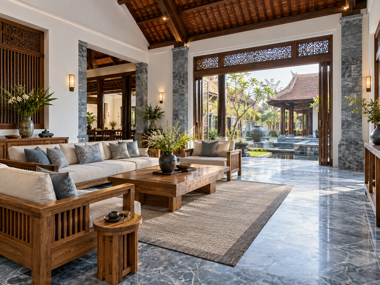 Thiết kế nhà mái Thái 1 tầng cấp 4 hiện đại — phong khach