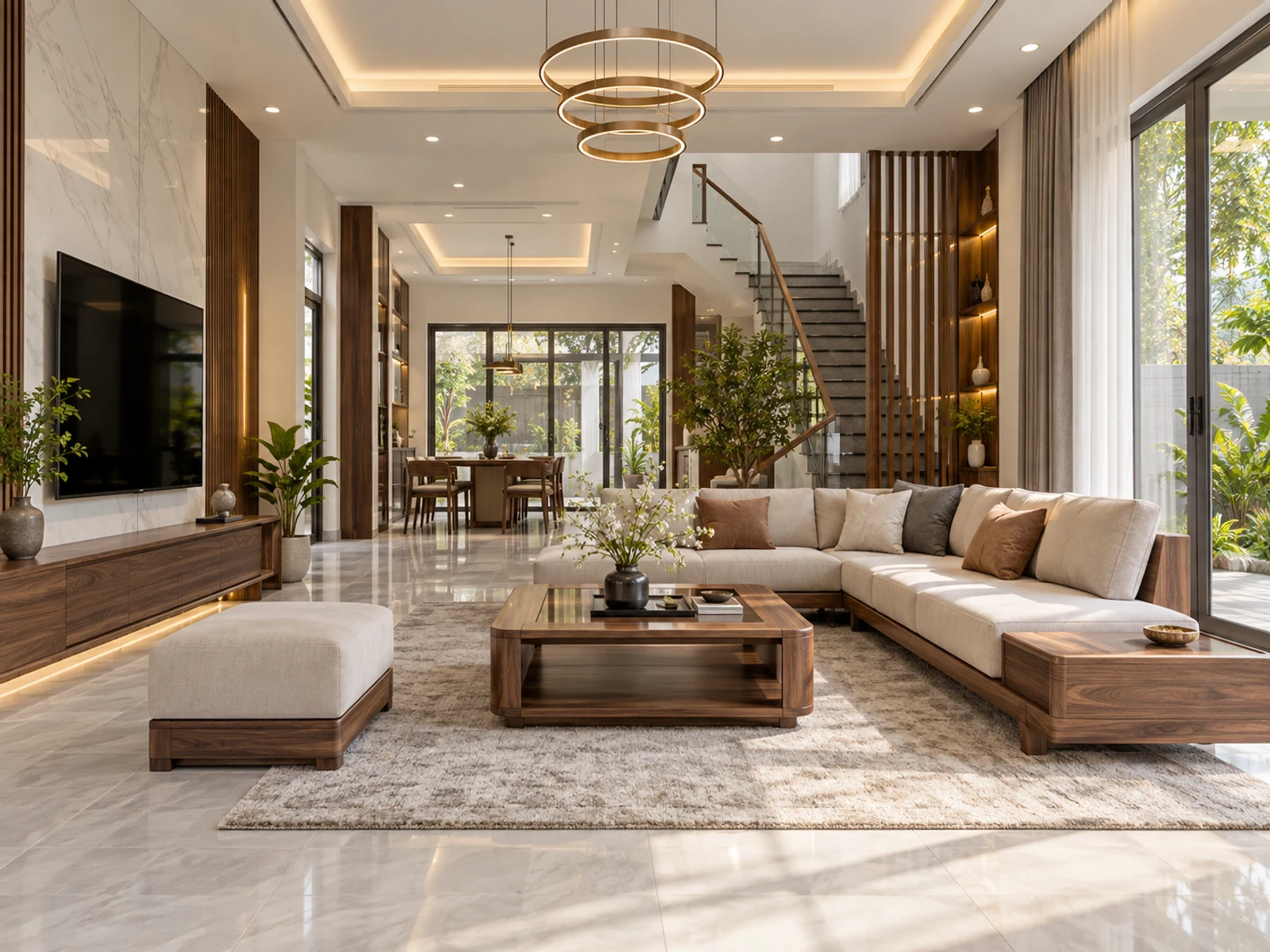 Biệt thự mái Nhật 2 tầng tân cổ điển kết hợp hiện đại — phong khach