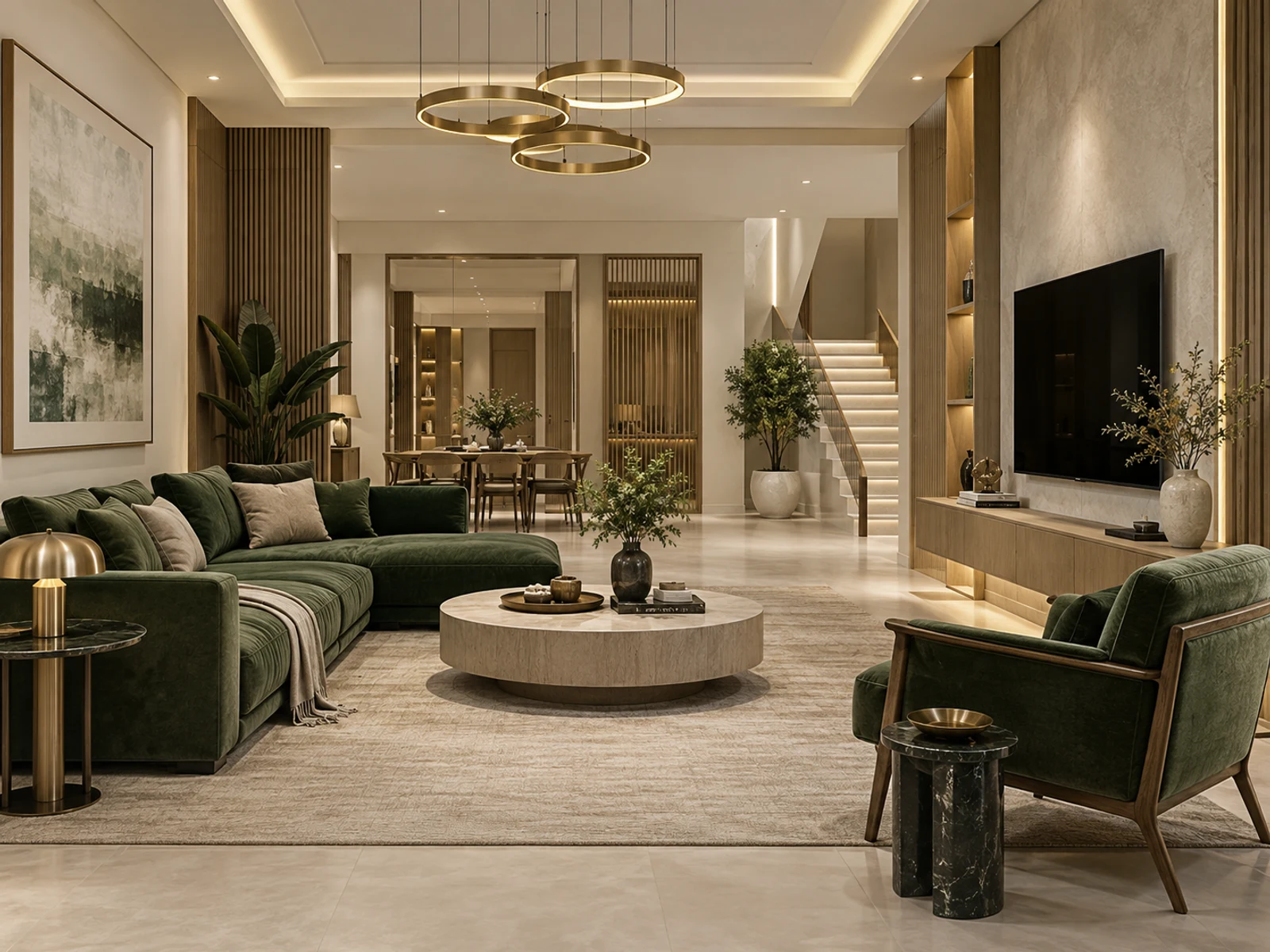 Biệt thự hiện đại chú Minh tại Dương Nội — phòng khách