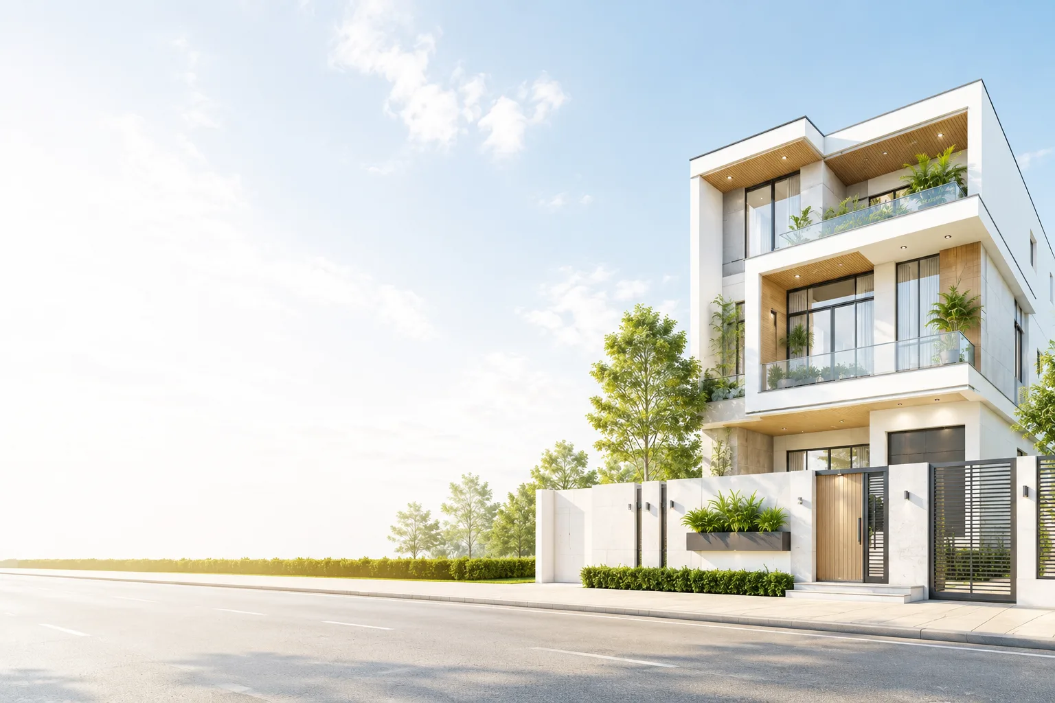 Biệt thự xây nhà trọn gói Ecohome bàn giao 2026 — mặt tiền hiện đại