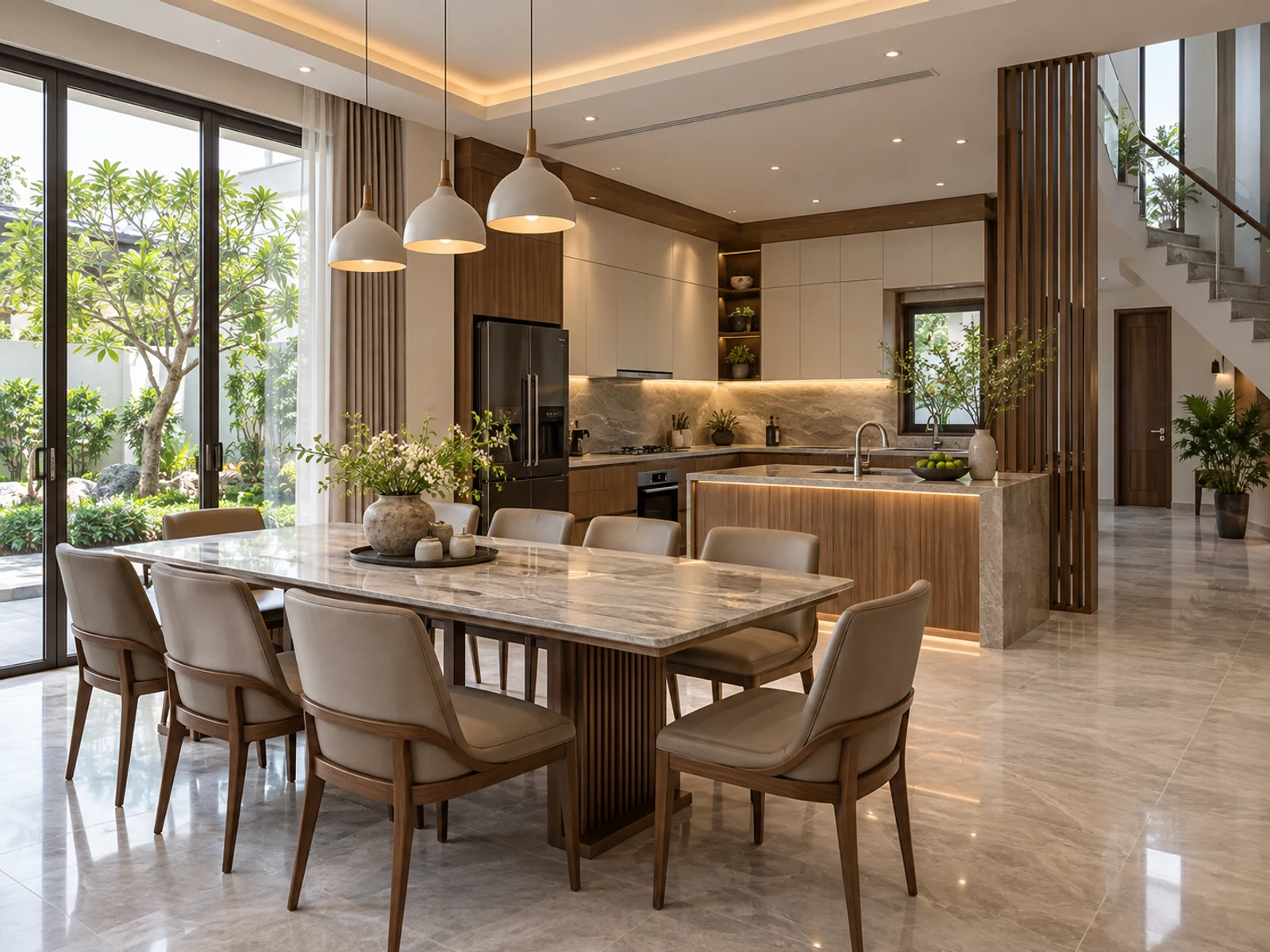 Biệt thự mái Nhật 2 tầng hiện đại phong cách thuần khiết — bep ban an