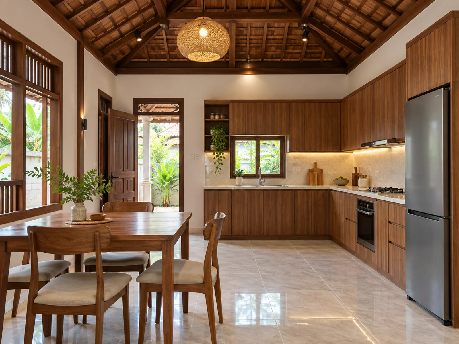 Biệt thự mái Thái 2 tầng sân vườn rộng — bep ban an