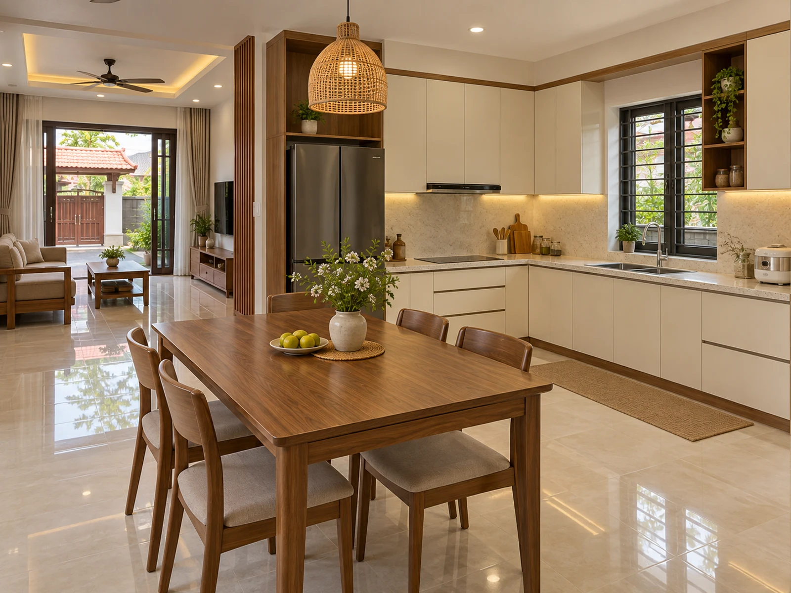 Biệt thự mái Thái 3 tầng hiện đại, hiên sâu thoáng mát — bep ban an
