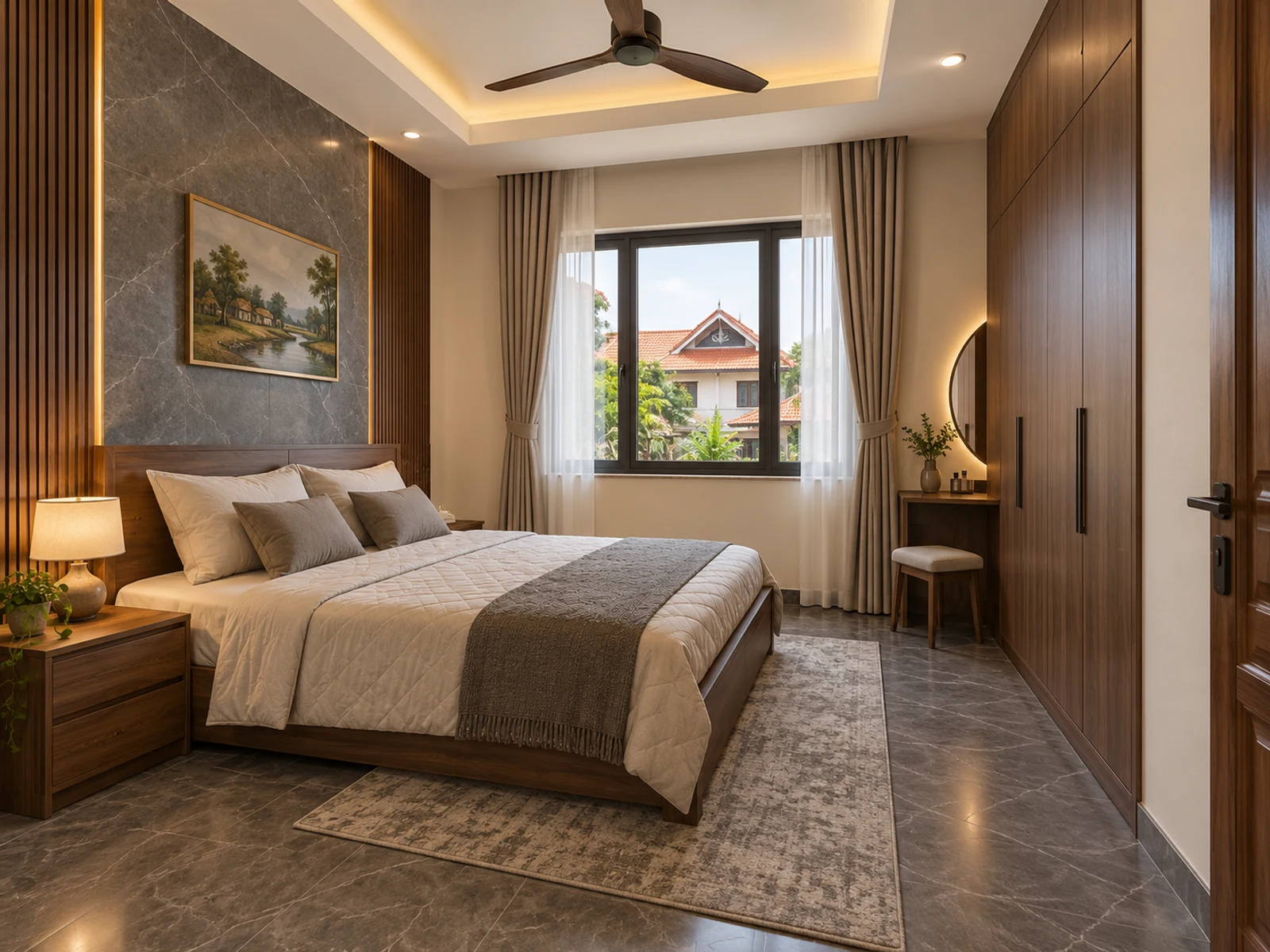 Biệt thự mái Thái 1 tầng ngói xám — phong ngu master