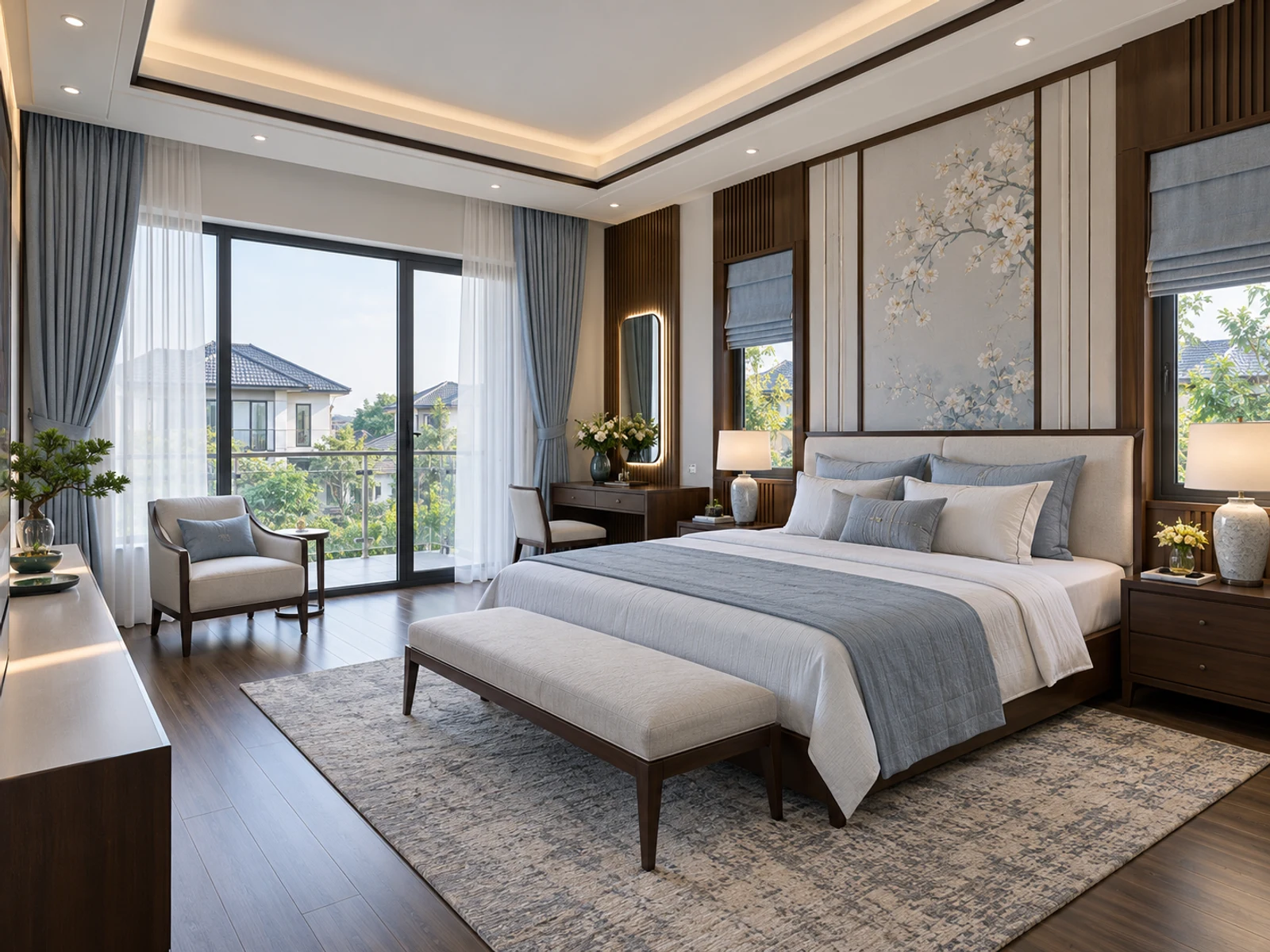 Biệt thự mái Nhật 2 tầng sân vườn rộng phong cách Wabi-Sabi — phong ngu master