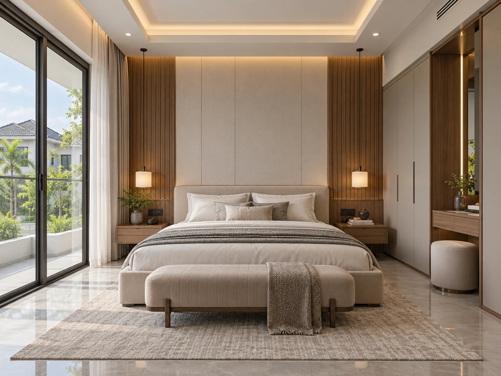 Nhà mái Nhật 2 tầng có sân thượng xanh — phong ngu master