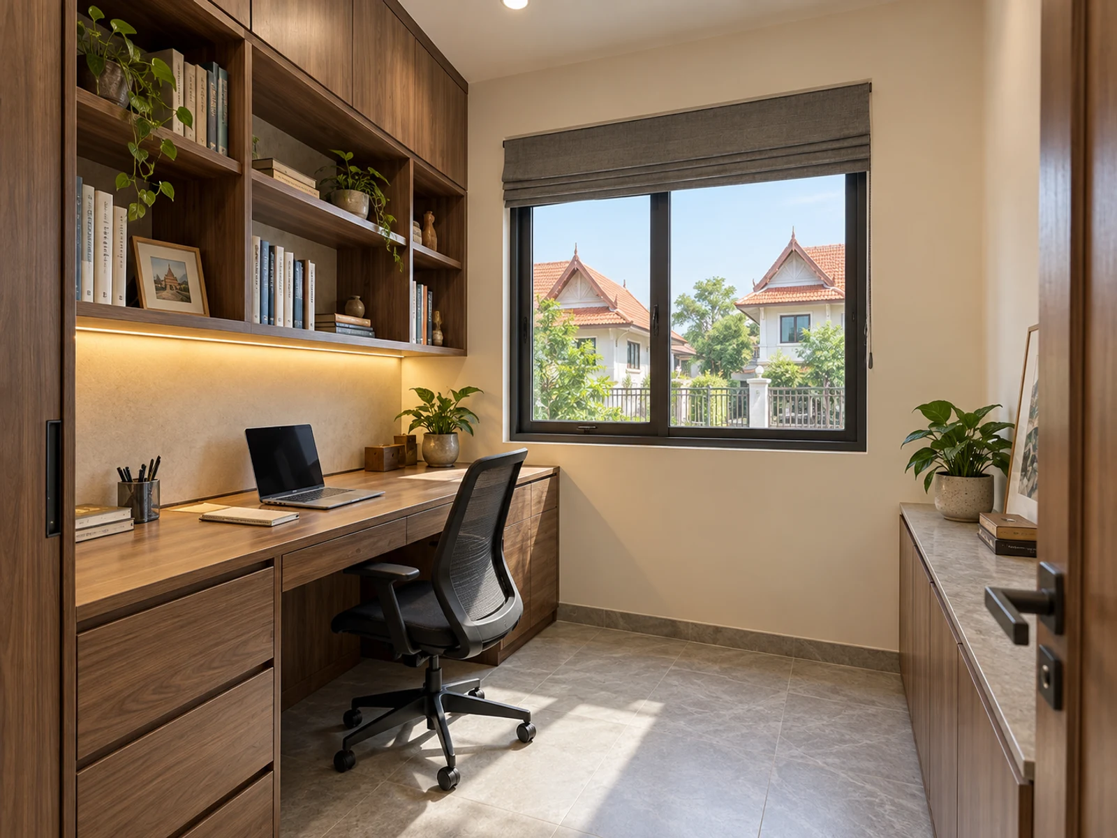 Biệt thự mái Thái 3 tầng hiện đại, hiên sâu thoáng mát — goc lam viec