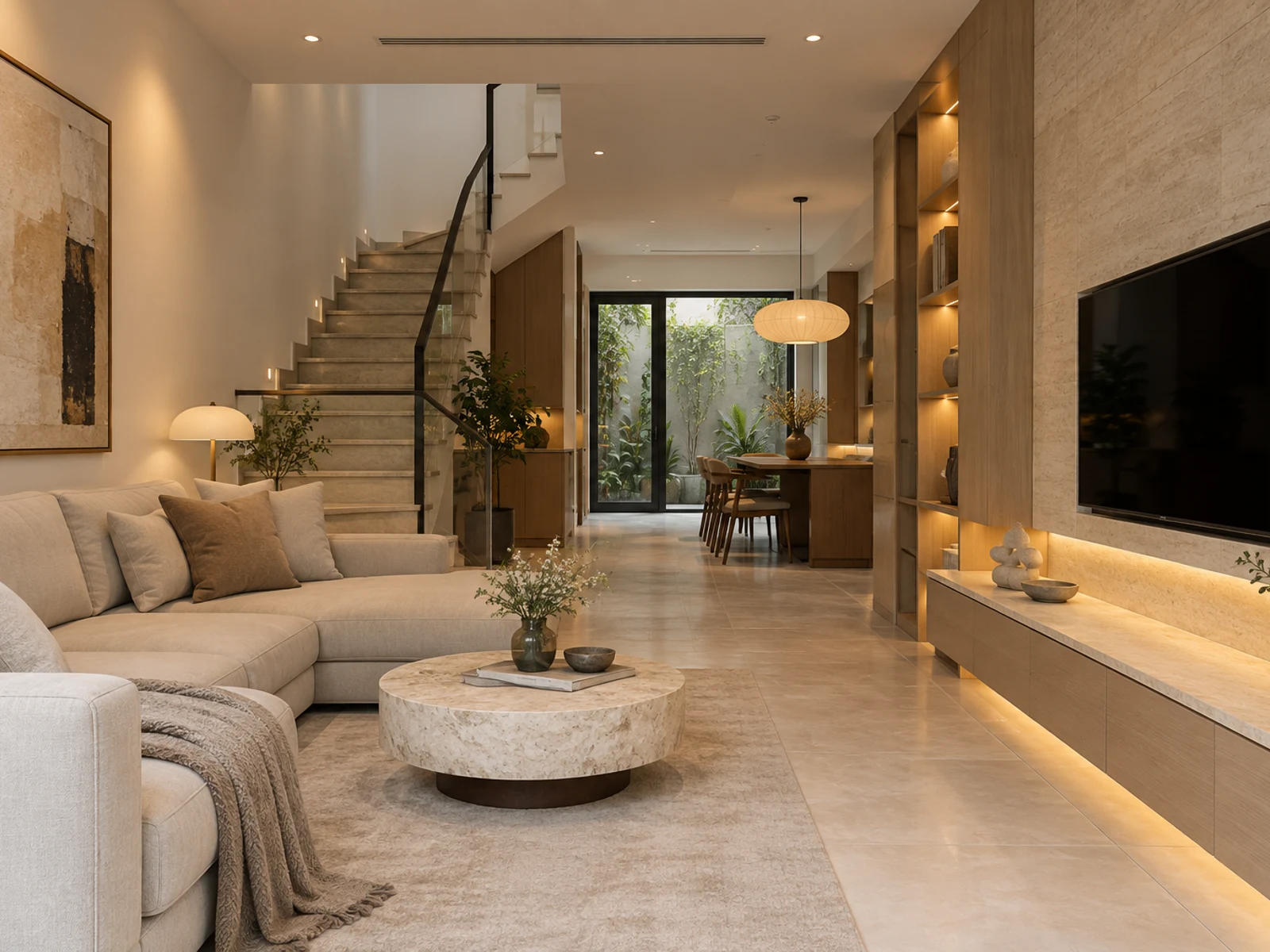 Nhà 3 tầng tone xám tối giản — phòng tắm