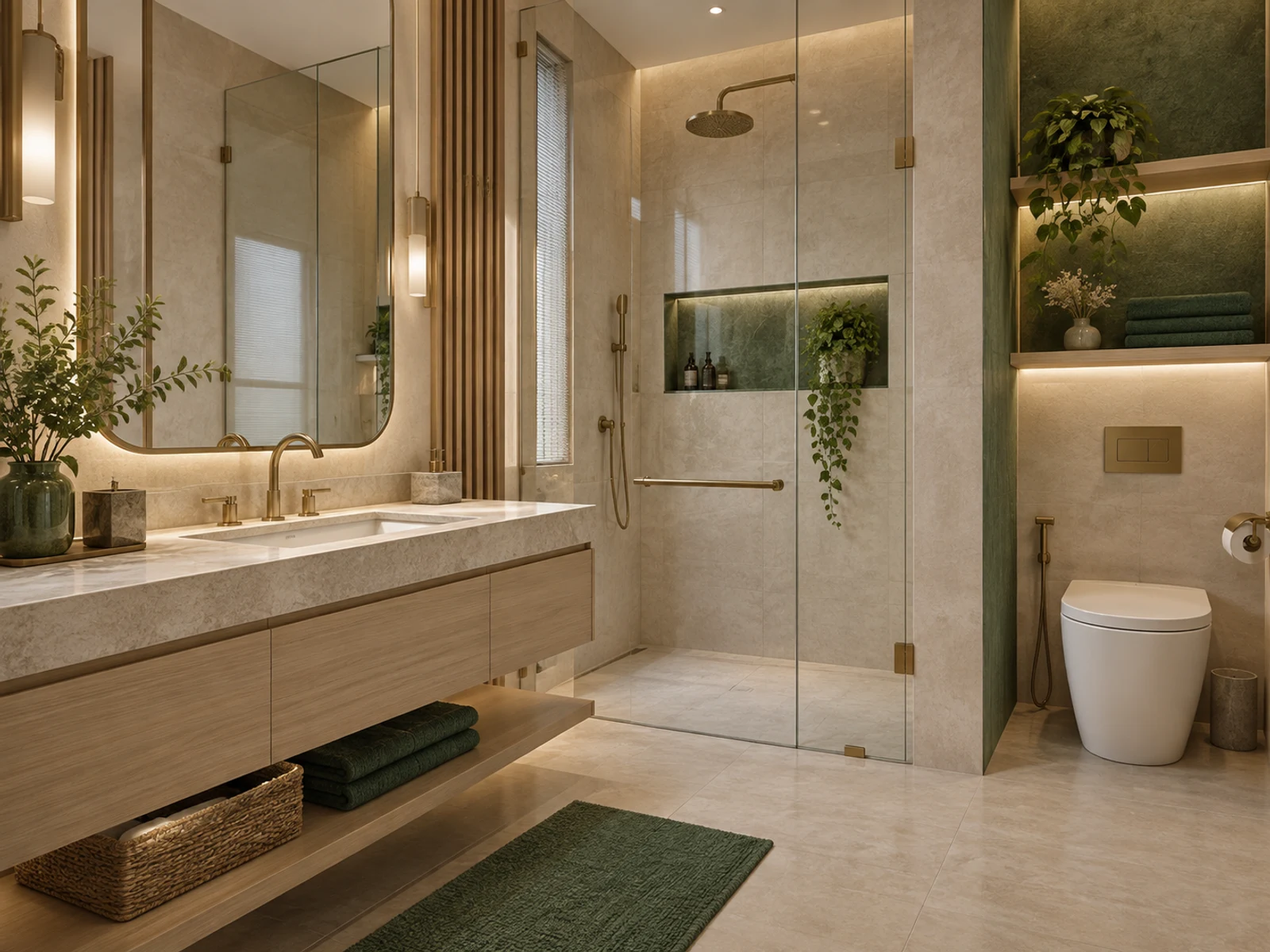 Biệt thự hiện đại chú Minh tại Dương Nội — phòng tắm