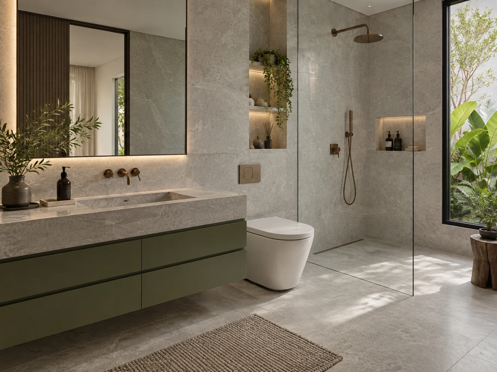 Biệt thự hiện đại anh Vinh tại Dương Nội — phòng tắm