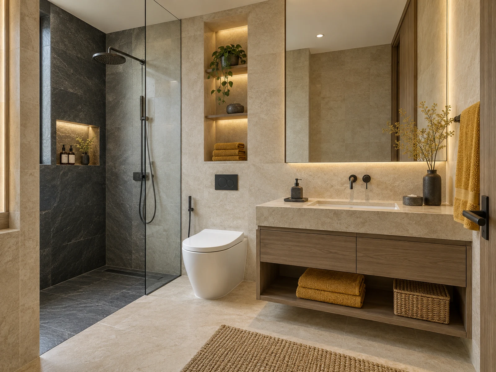 Villa hiện đại không gian mở — phòng tắm