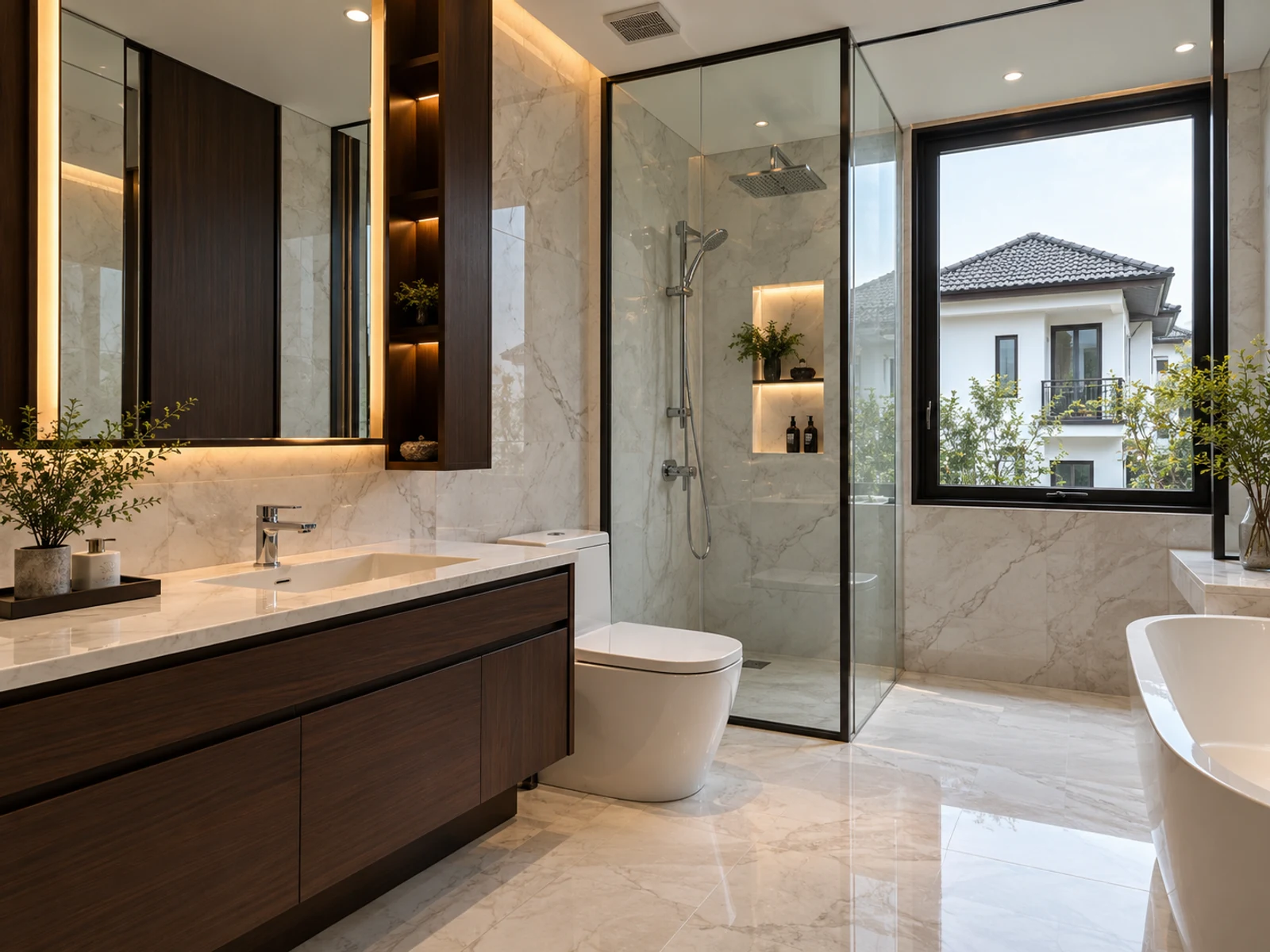 Biệt thự mái Nhật 2 tầng sân vườn rộng phong cách Wabi-Sabi — phong tam