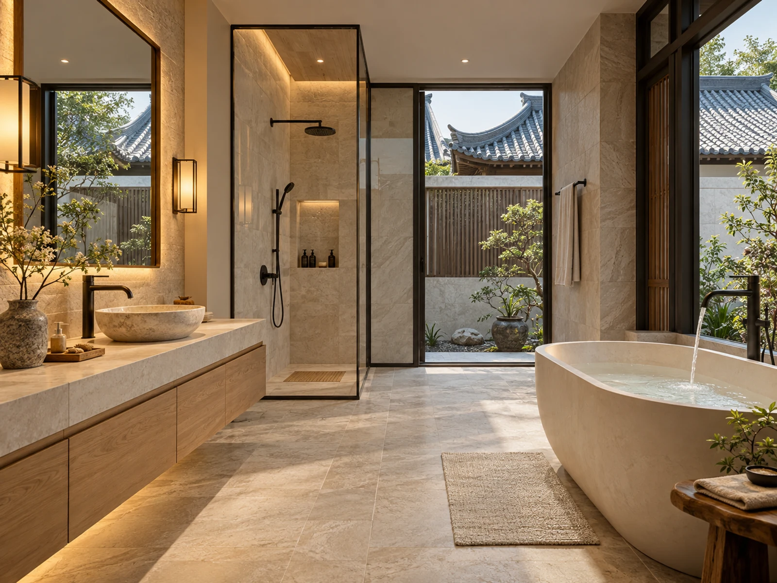 Biệt thự mái Nhật 2 tầng vườn Nhật — phong tam