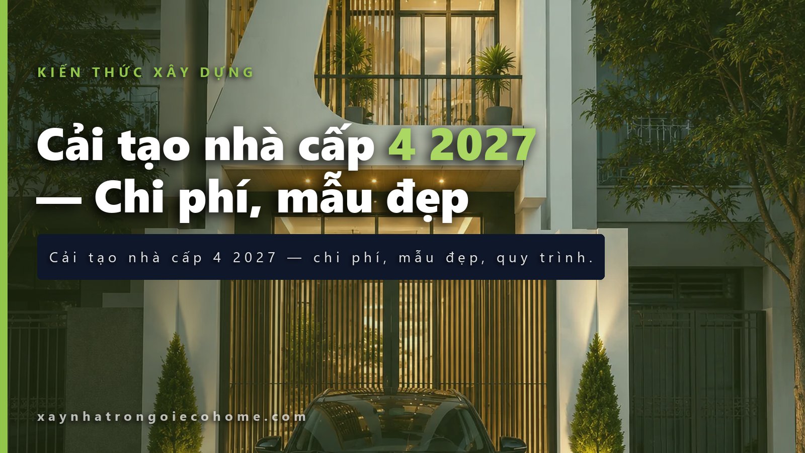 Mẫu chi phí xây nhà 90m2 tham khảo