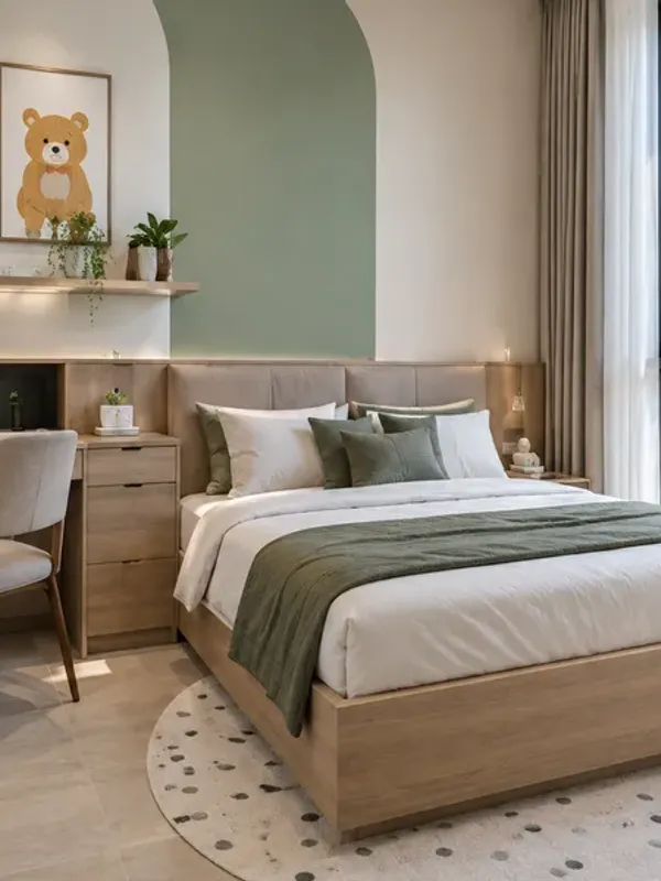 Bếp nhà hiện đại — đảo bếp và ánh sáng tự nhiên