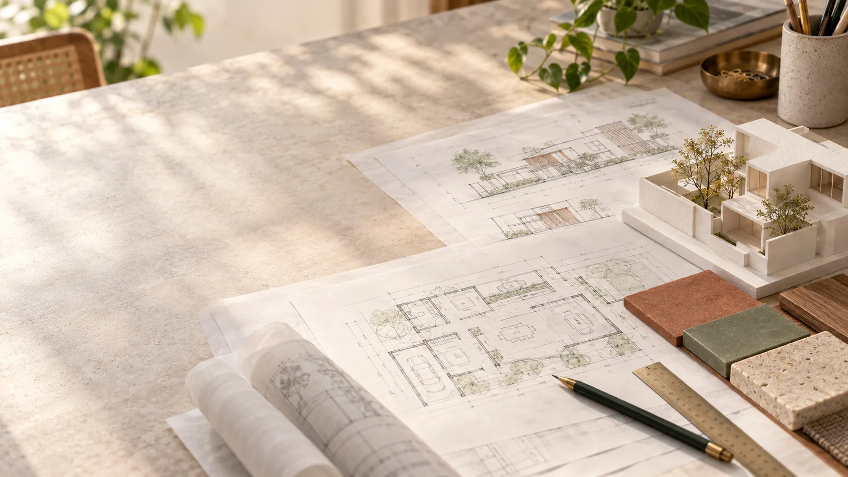 Phối cảnh nhà phố hiện đại do Ecohome thiết kế