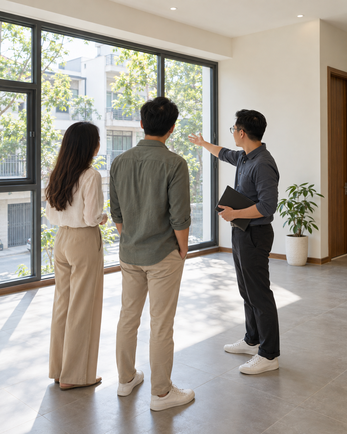 KTS trao đổi cùng gia chủ về ánh sáng và cách bố trí không gian tại nhà